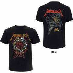 【予約商品】METALLICA バンドTシャツ ユニセックス: Ruin/Struggle (Black) (Back Print) - BLACK