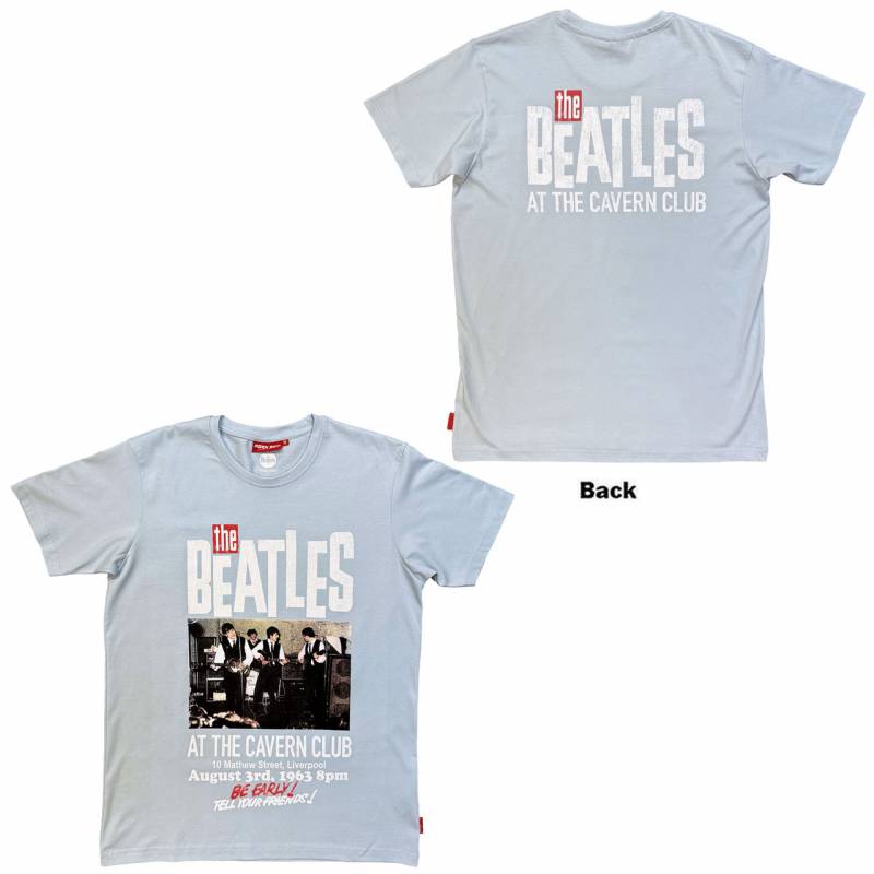 【予約商品】The Beatles Unisex Unplugged バンドTシャツ: Cavern (Light Blue) (Back Print)