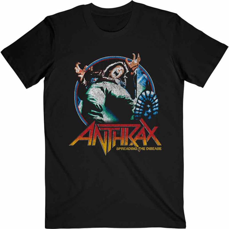 【予約商品】ANTHRAX バンドTシャツ ユニセックス: Spreading Vignette (Black)
