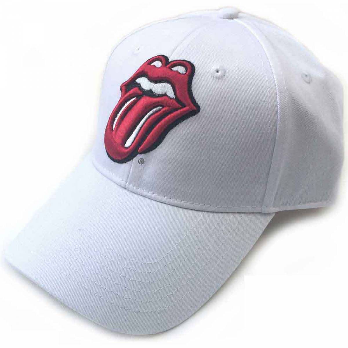 【予約商品】THE ROLLING STONES Unisex Baseball Cap: Classic Tongue (White) - WHITE