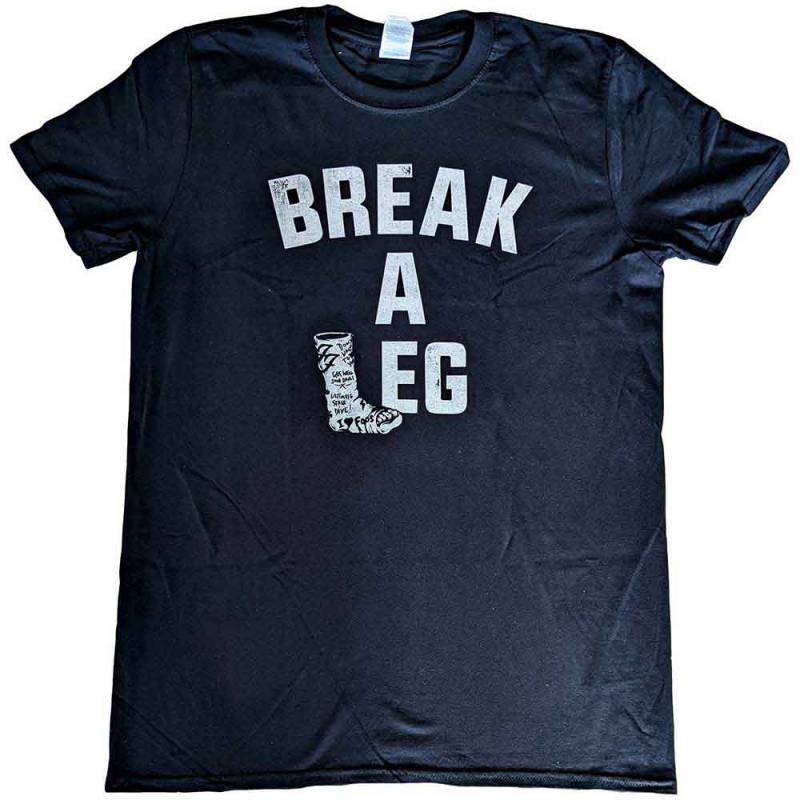 【予約商品】FOO FIGHTERS バンドTシャツ ユニセックス: Break A Leg (Black) (Back Print & Ex-Tour) - BLACK