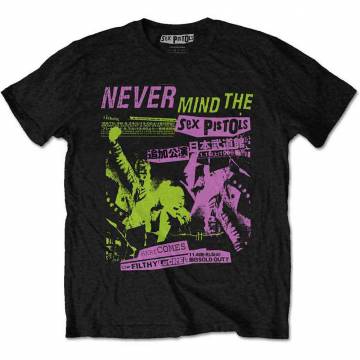 【予約商品】THE SEX PISTOLS バンドTシャツ ユニセックス: Japanese Poster - BLACK