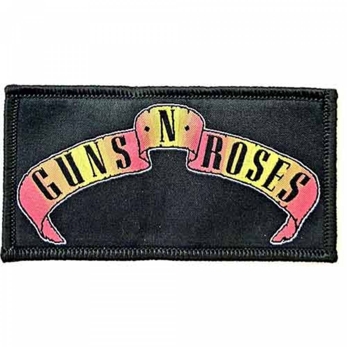 【予約商品】GUNS N' ROSES Printed Patch: Scroll Logo (Standard Size)