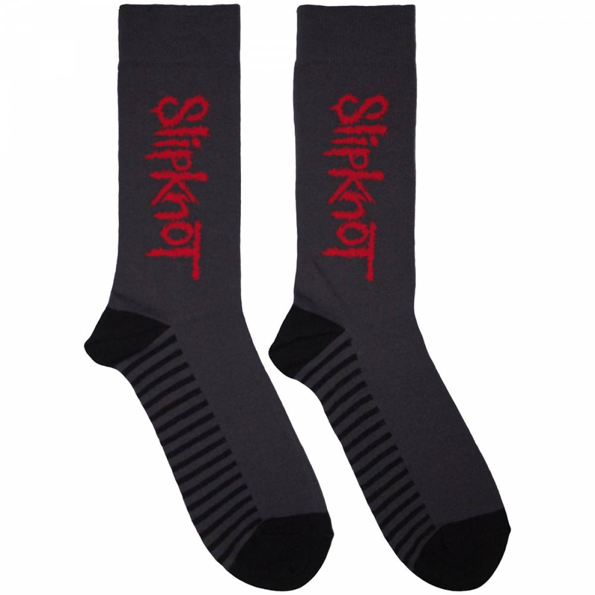 【予約商品】SLIPKNOT Unisex Ankle Socks: Logo Vertical (Grey) (UK Size 6 - 11) - GREY