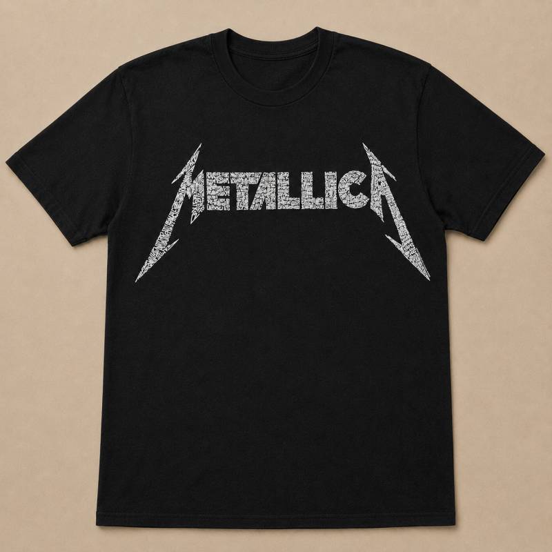 【予約商品】METALLICA バンドTシャツ ユニセックス: 40th Anniversary Songs Logo (Black) (Back Print)