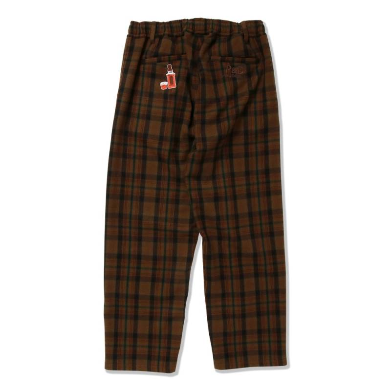【予約商品】PUNK DRUNKERS (パンク・ドランカーズ) Dandyチェックパンツ - BROWN CHECK