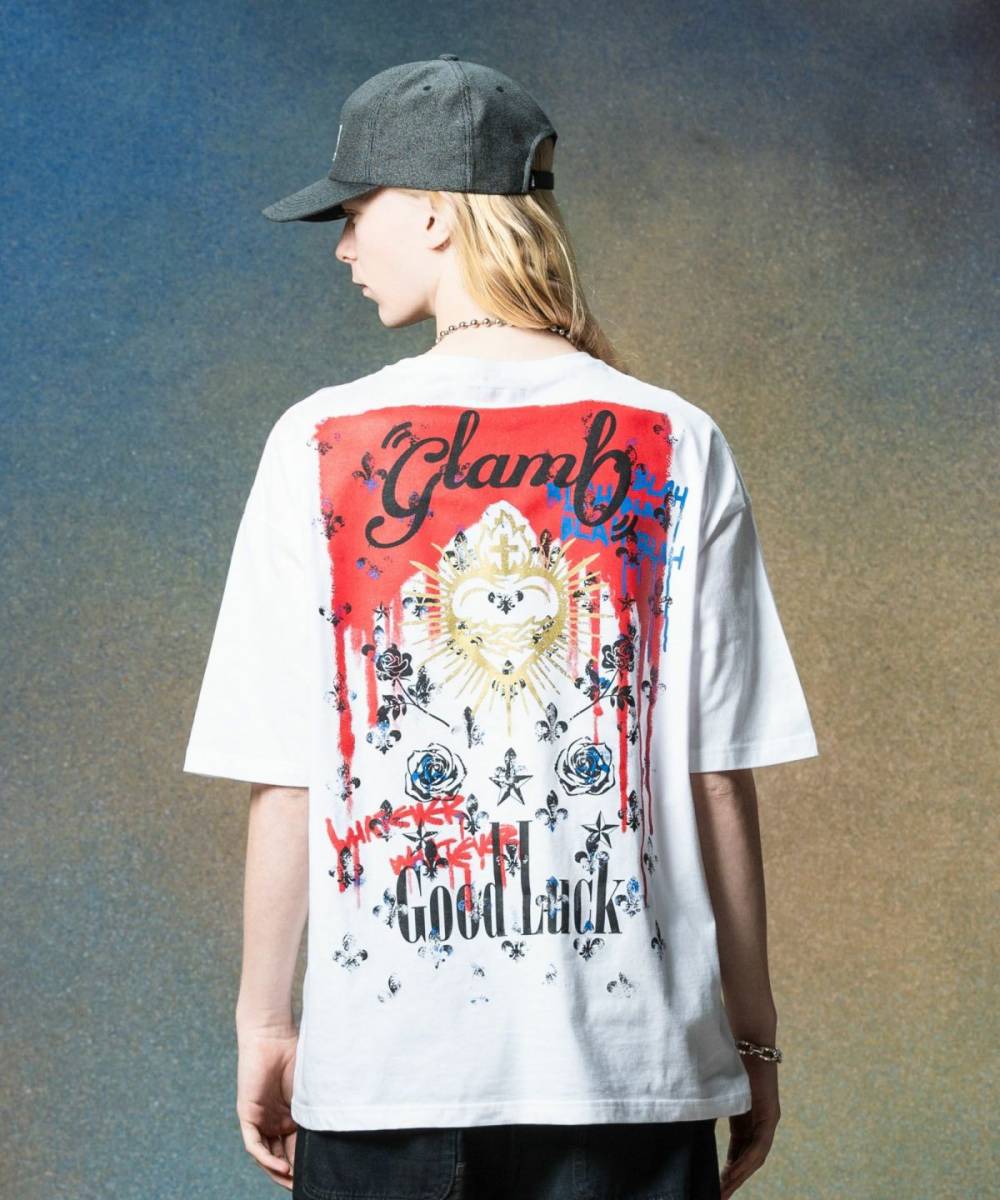 【予約商品】glamb(グラム)GB0225/CS10 : Good Luck T-Shirt II / グッドラックＴシャツ２ - White