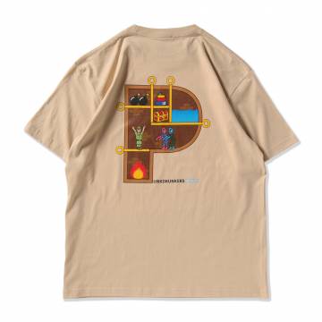 【予約商品】PUNK DRUNKERS(パンクドランカーズ)　ピン抜くゲームTEE - S.BEIGE