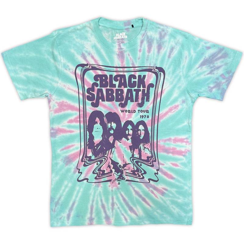 【予約商品】BLACK SABBATH バンドTシャツ ユニセックス: World Tour '78 (Green) (Wash Collection)