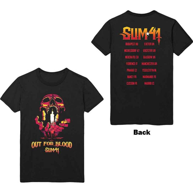 【予約商品】Sum 41 バンドTシャツ ユニセックス: Out For Blood (Black) (Back Print)