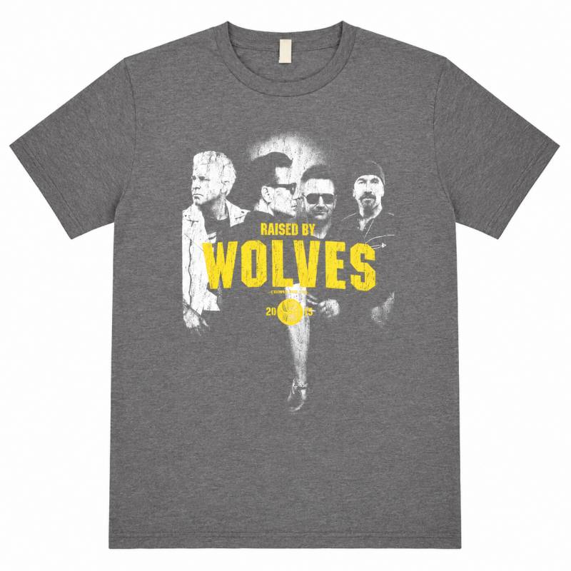 【予約商品】U2 バンドTシャツ ユニセックス: Raised by Wolves (Grey) (Ex-Tour)