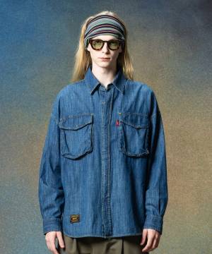 【予約商品】glamb(グラム)GB0225/SH09 : All Time Denim Shirt / オールタイムデニムシャツ - Indigo
