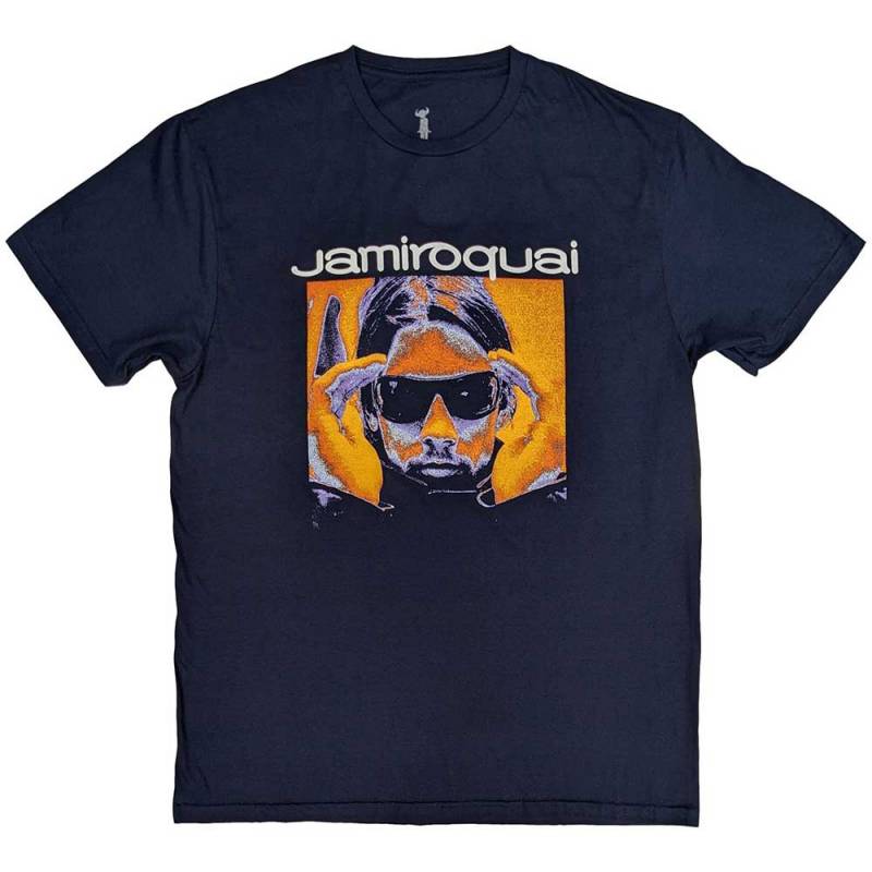 【予約商品】JAMIROQUAI バンドTシャツ ユニセックス: Orange Glow (Navy Blue)