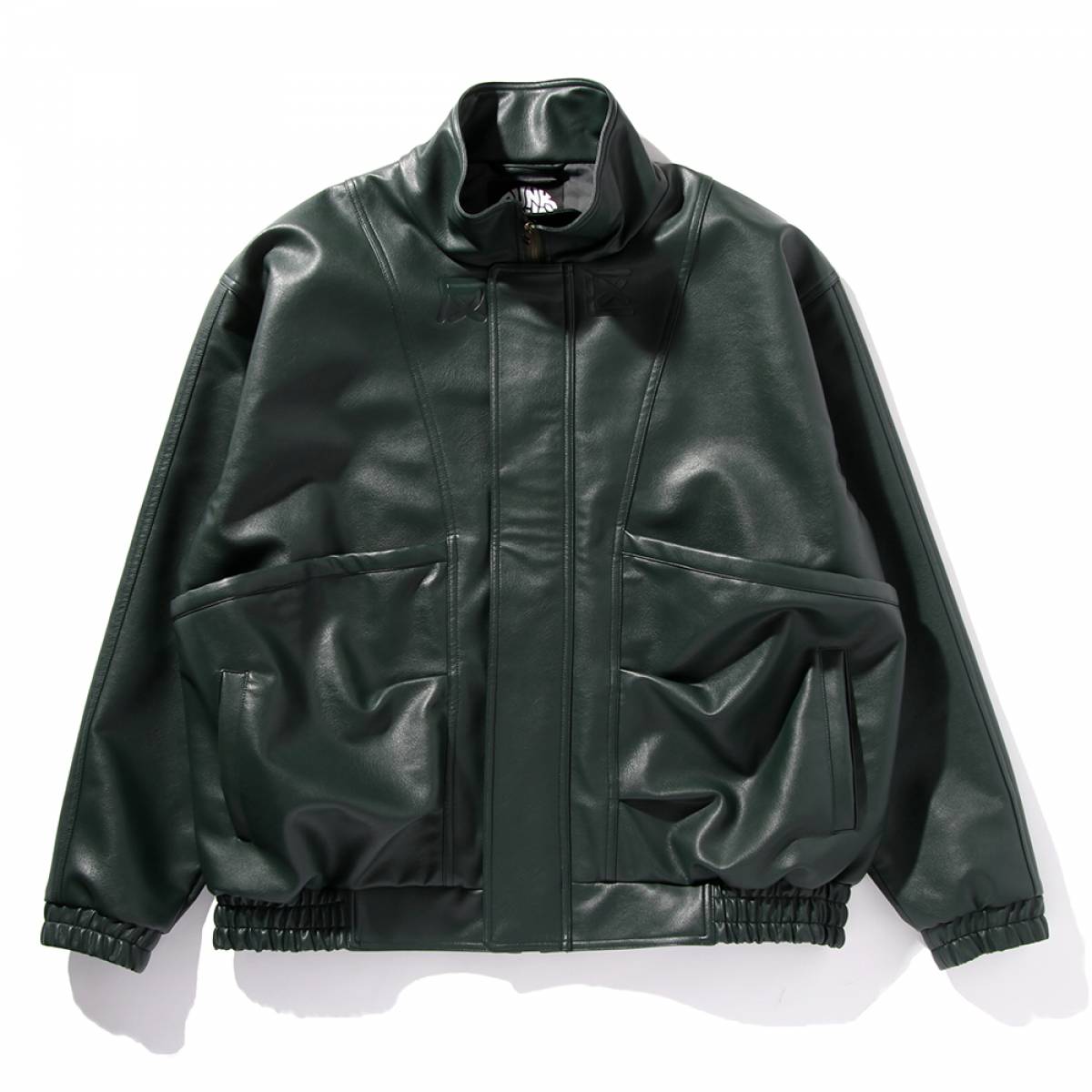 【予約商品】PUNK DRUNKERS (パンクドランカーズ)反区PUレザーJKT - D.GREEN