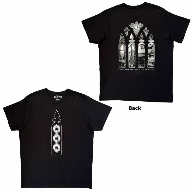 【予約商品】BAD OMENS Unisex Premium Carbon バンドTシャツ: Stained Glass (Black) (Back Print)