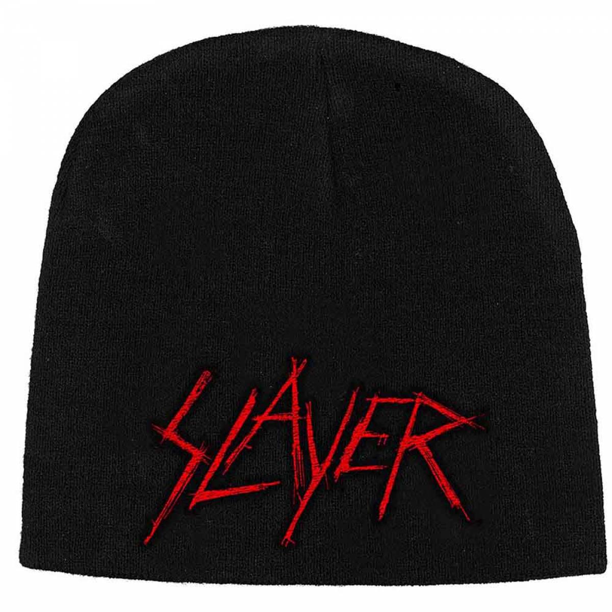 【予約商品】SLAYER Unisex Beanie Hat: Scratched Logo (Black) - BLACK