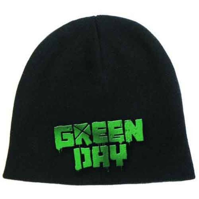 【予約商品】GREEN DAY Unisex Beanie Hat: Logo Cotton (Black) - BLACK