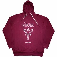 【予約商品】NIRVANA Unisex Pullover Hoodie: In Utero Outline (Maroon Red)