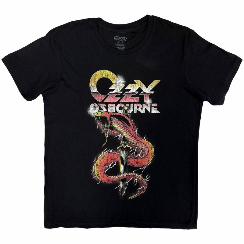 【予約商品】OZZY OSBOURNE バンドTシャツ ユニセックス: Vintage Snake (Black)