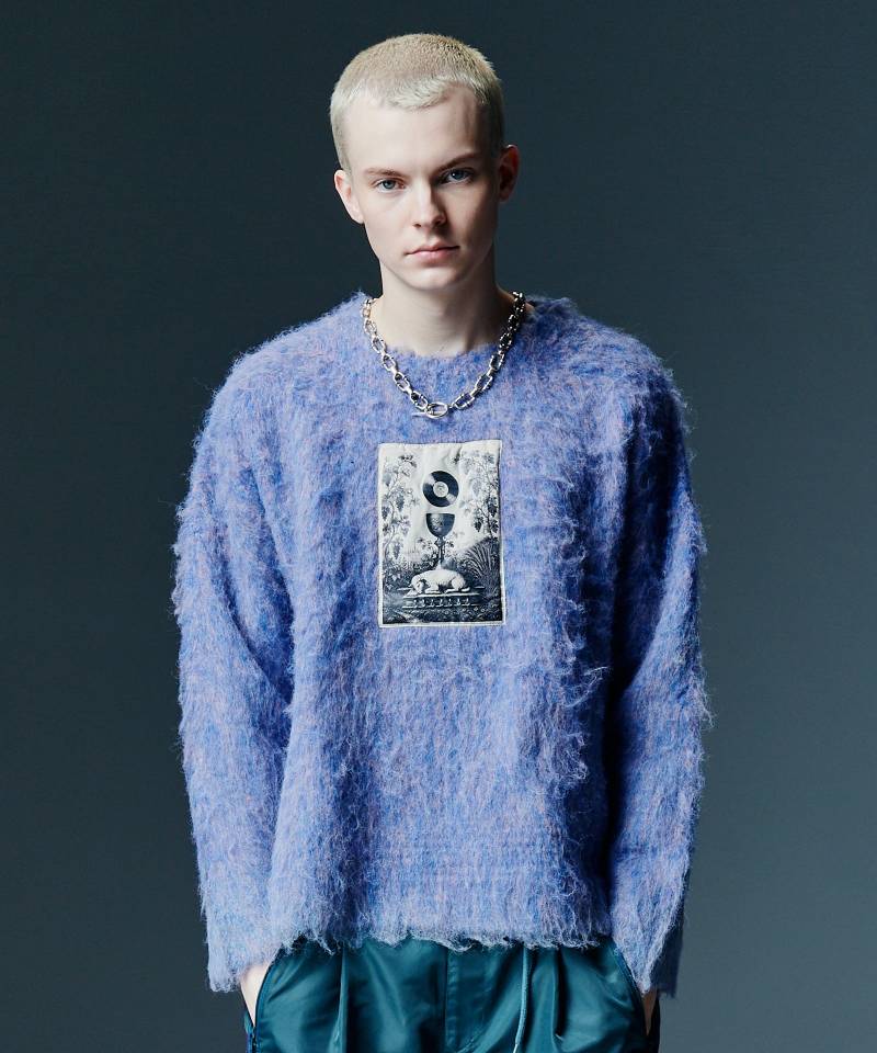 【予約商品】glamb(グラム) Patch Pullover Knit / パッチプルオーバーニット - Beige