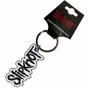 【予約商品】SLIPKNOT Keychain: Black Logo White Border