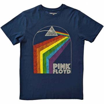 【予約商品】PINK FLOYD バンドTシャツ ユニセックス: Prism Arch (Denim Blue) - DENIM BLUE