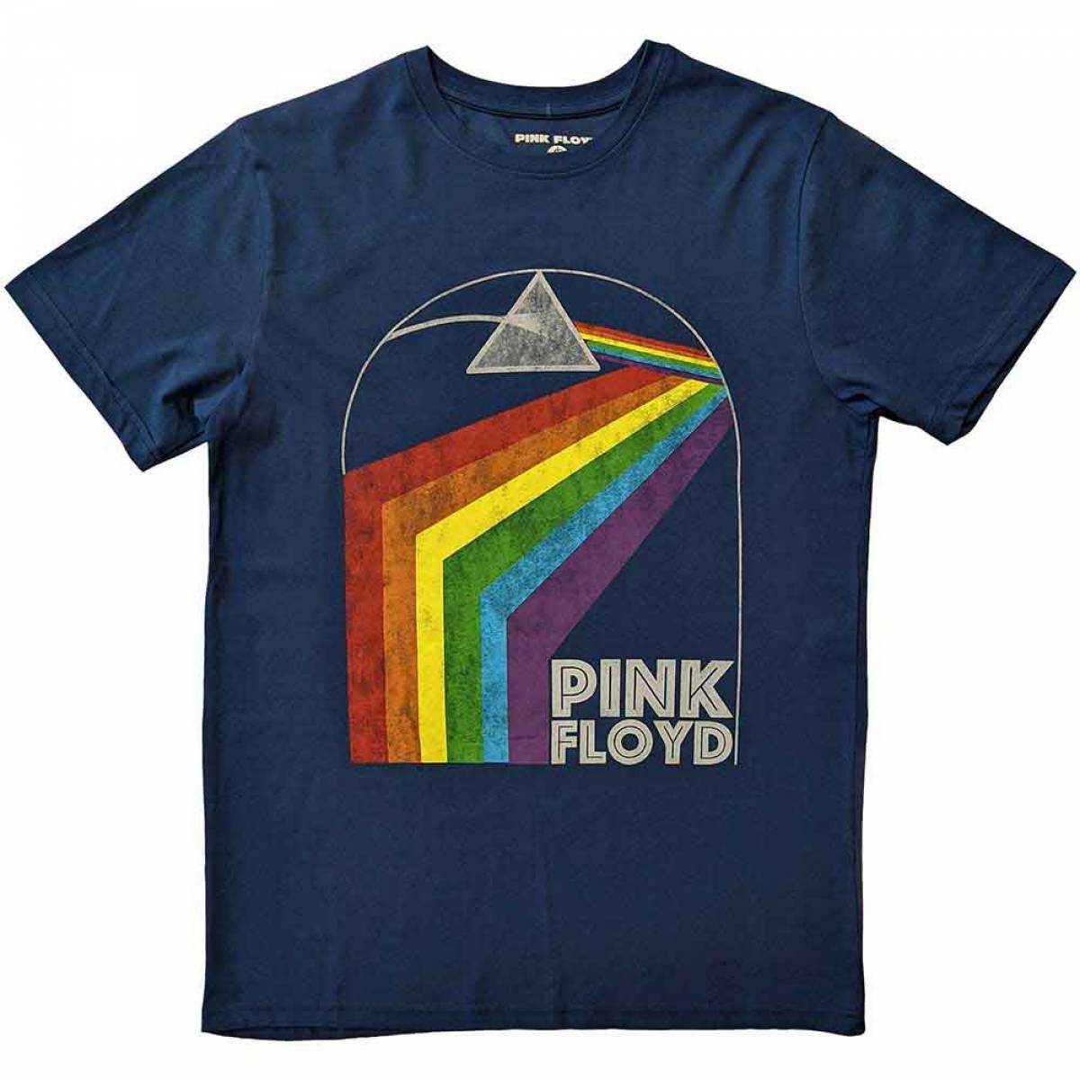 【予約商品】PINK FLOYD バンドTシャツ ユニセックス: Prism Arch (Denim Blue) - DENIM BLUE