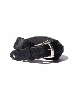 【予約商品】glamb(グラム) Hair Calf Belt / ヘアカーフベルト - Black