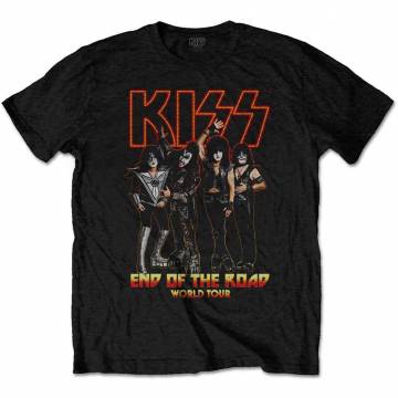 【予約商品】KISS ユニセックスTシャツ: End Of The Road Tour (Back Print)