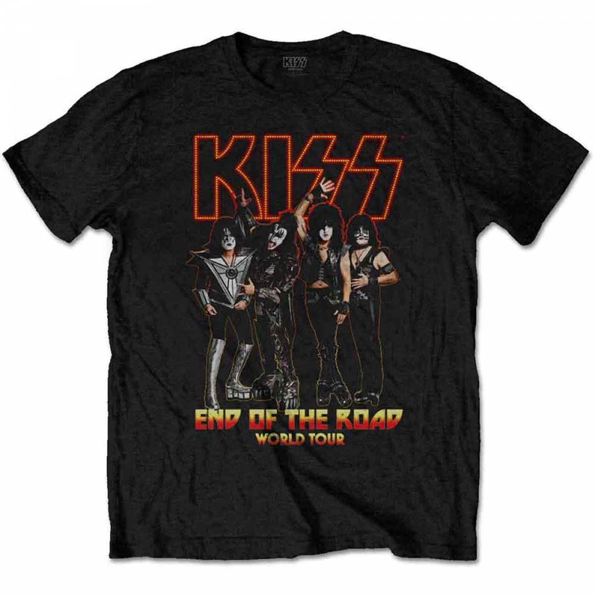 【予約商品】KISS ユニセックスTシャツ: End Of The Road Tour (Back Print)