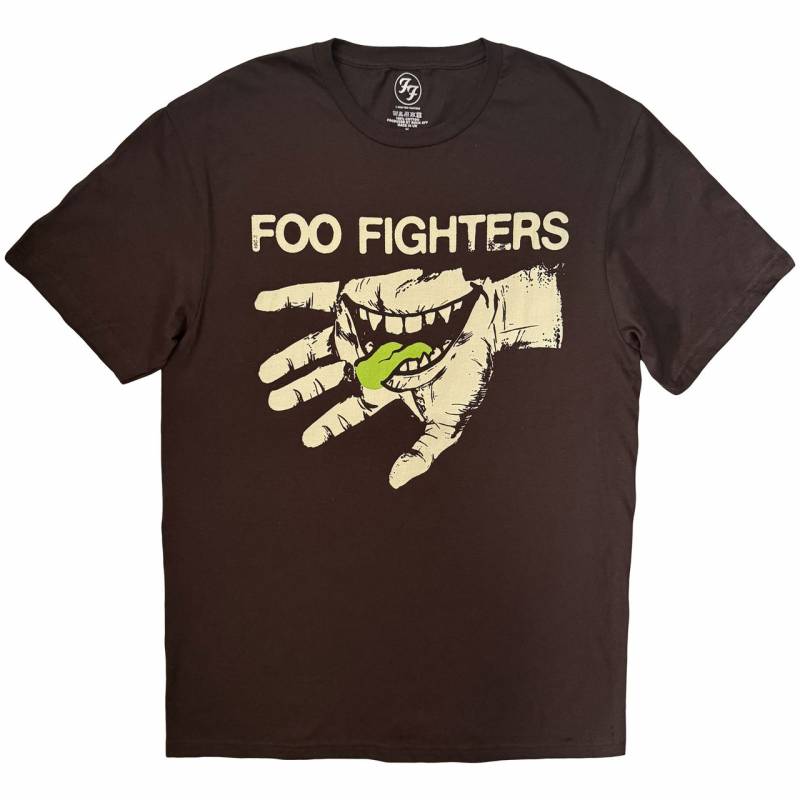 【予約商品】FOO FIGHTERS バンドTシャツ ユニセックス: Hand Teeth (Brown)