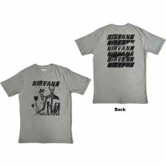 【予約商品】NIRVANA バンドTシャツ ユニセックス: Incesticide Stacked Logo (Green) (Back Print)