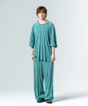 【予約商品】glamb(グラム)GB0225/ST05 : Glamour Crepe T-Shirt Set Up / グラマークレープＴシャツセットアップ - Blue