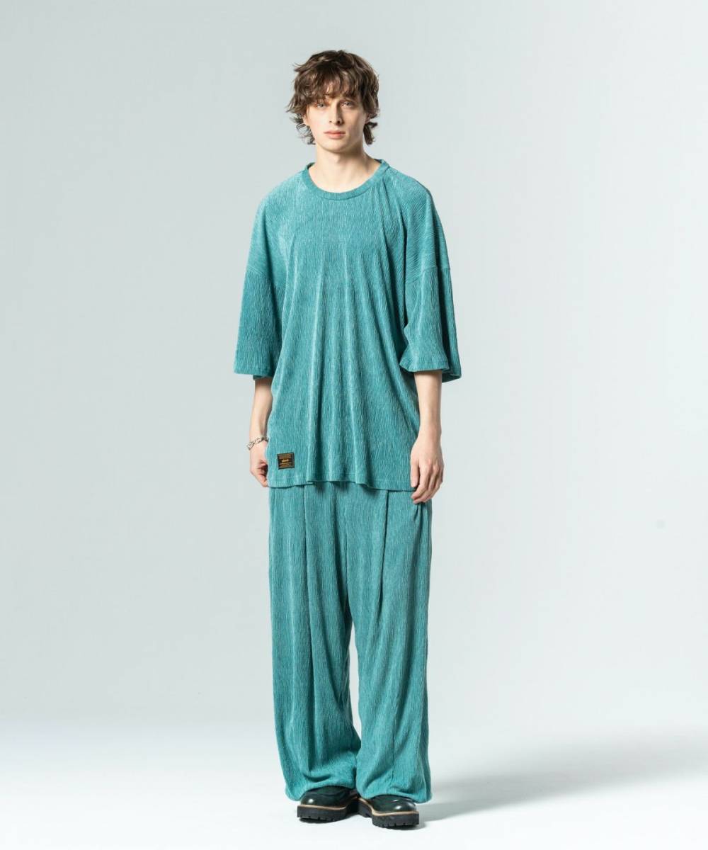 【予約商品】glamb(グラム)GB0225/ST05 : Glamour Crepe T-Shirt Set Up / グラマークレープＴシャツセットアップ - Blue