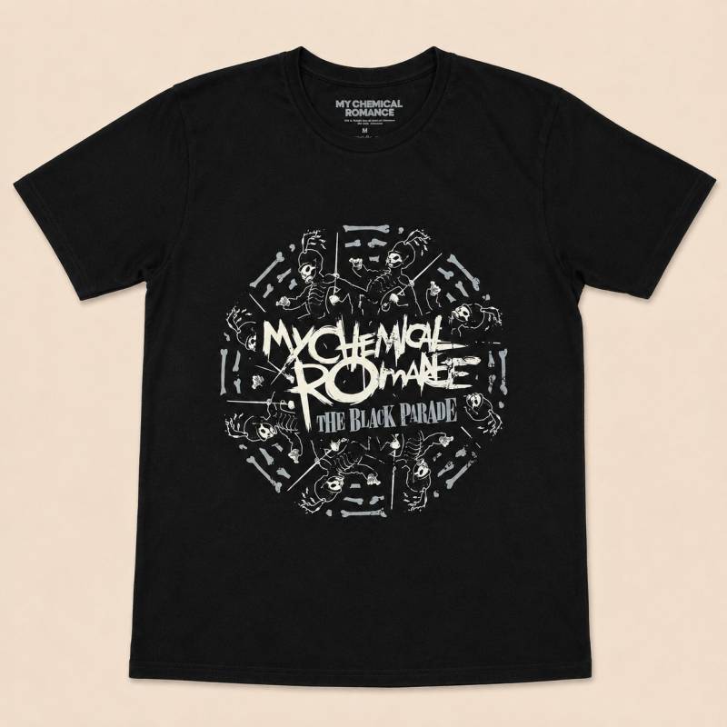 【予約商品】MY CHEMICAL ROMANCE バンドTシャツ ユニセックス: Circle March (Black)