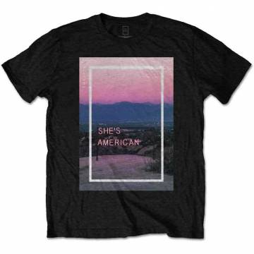 【予約商品】THE 1975 バンドTシャツ ユニセックス: She's American - BLACK