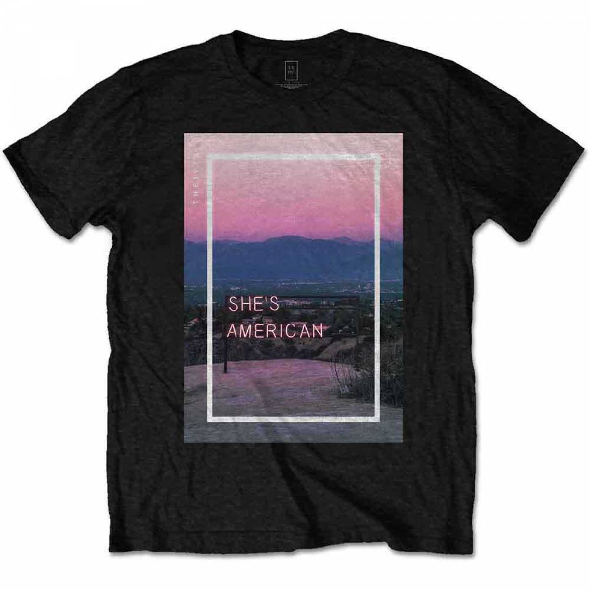 【予約商品】THE 1975 バンドTシャツ ユニセックス: She's American - BLACK