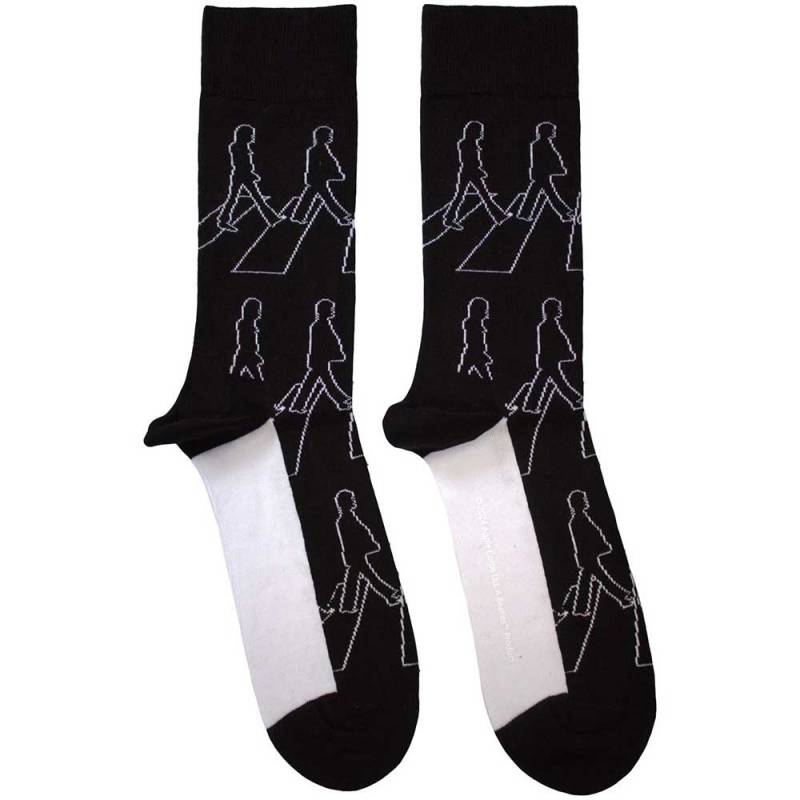 【予約商品】THE BEATLES Unisex Ankle Socks: Abbey Road Outlines (Black)