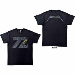 【予約商品】METALLICA バンドTシャツ ユニセックス: 72 Seasons Charred Logo (Black) (Back Print)