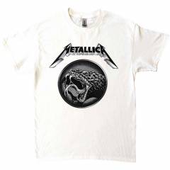 【予約商品】METALLICA バンドTシャツ ユニセックス: Black Album Poster (White)