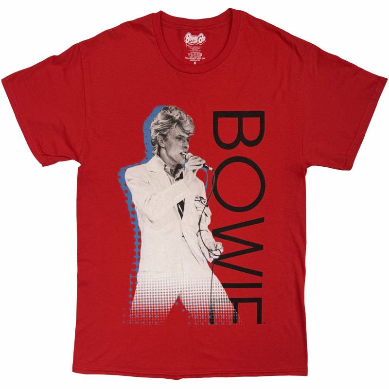 【予約商品】DAVID BOWIE バンドTシャツ ユニセックス: Retro Portrait (Red)