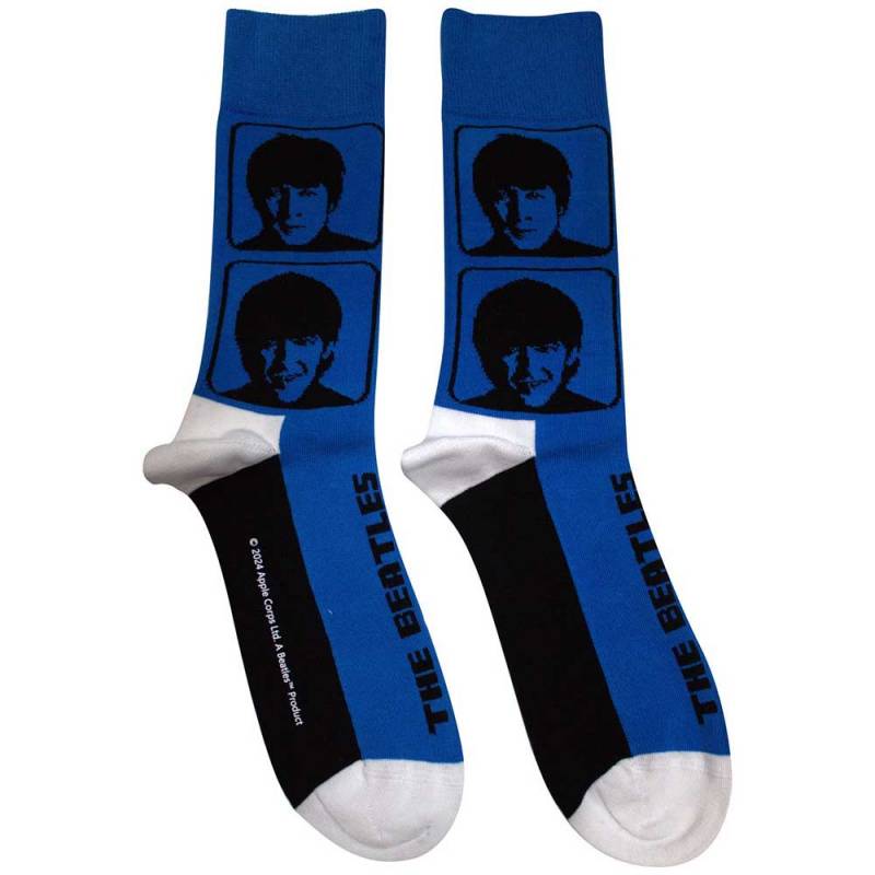 【予約商品】THE BEATLES Unisex Ankle Socks: Hard Day's Night Headshots (Blue) (UK Size 7 - 11)