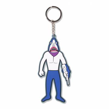 【予約商品】PUNK DRUNKERS (パンクドランカーズ)PDSラバーキーホルダー / 鮫人 - WHITE