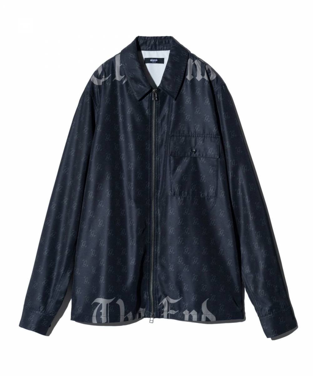 【予約商品】glamb(グGB0125/SH05 : Monogram Black Letter Shirt / モノグラムブラックレターシャツ - Black