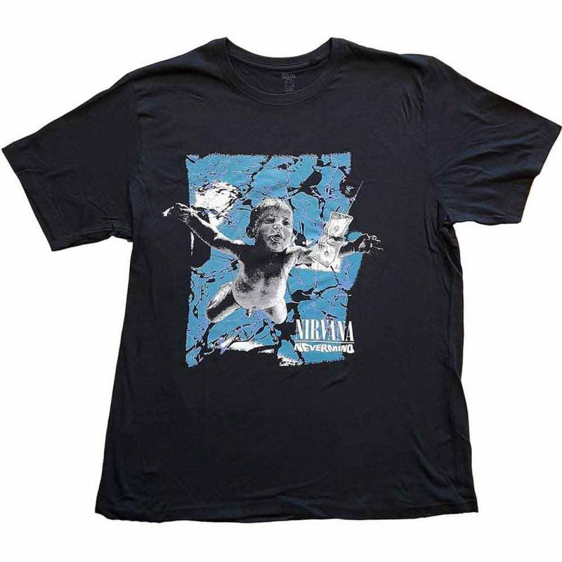 【予約商品】NIRVANA バンドTシャツ ユニセックス: Nevermind Cracked (Black)