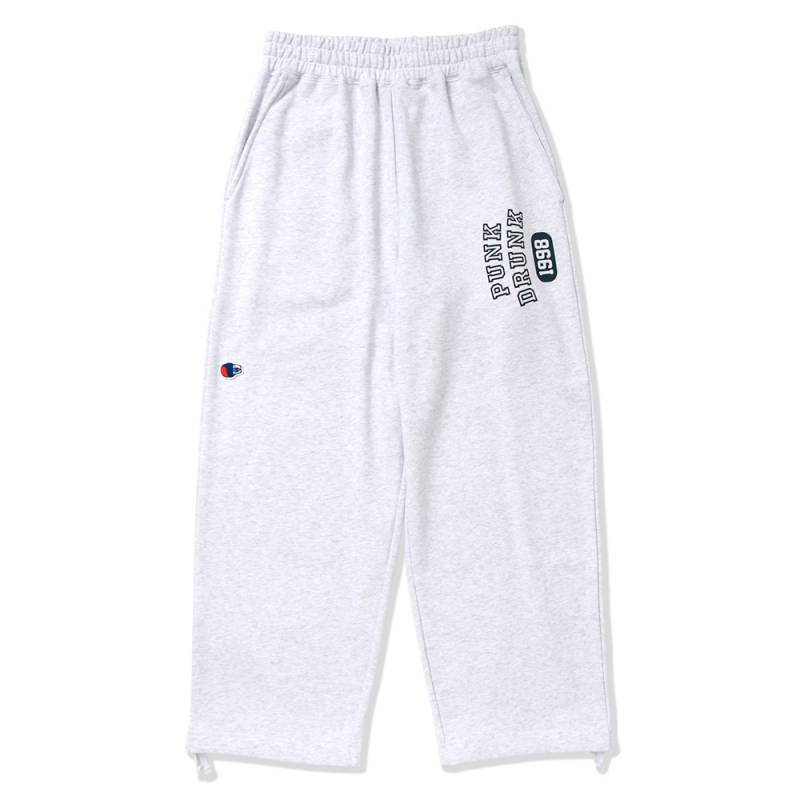 【予約商品】PUNK DRUNKERS (パンク・ドランカーズ) 横向きスウェットパンツ - ASH