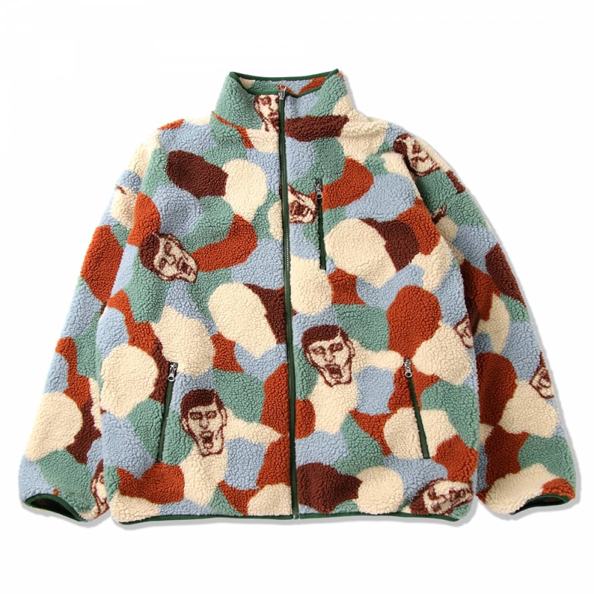 【予約商品】PUNK DRUNKERS (パンクドランカーズ) あいつ迷彩ボアフリースJKT - CAMO