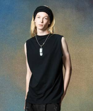 【予約商品】glamb(グラム)GB0225/CS21 : Mock Neck Tank Top / モックネックタンクトップ - Black