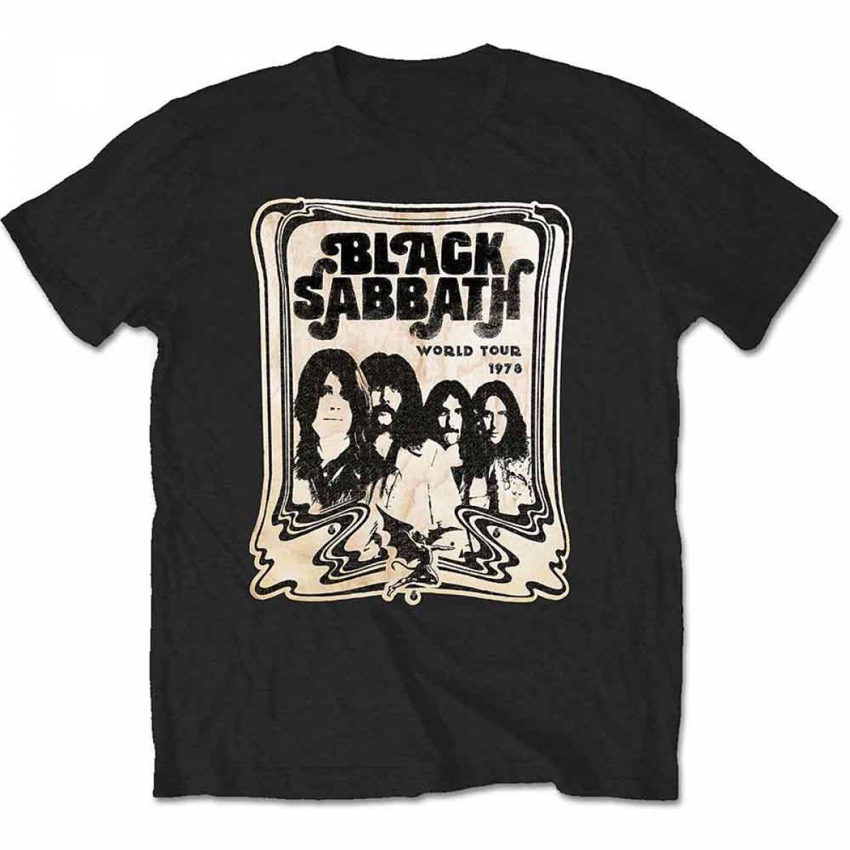 【予約商品】BLACK SABBATH バンドTシャツ ユニセックス: World Tour 1978 - BLACK