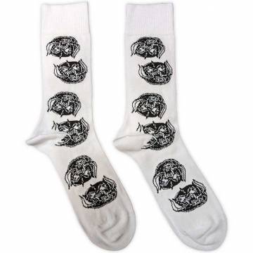 【予約商品】MOTORHEAD Unisex Ankle Socks: Warpig Repeat (White) (UK Size 7 - 11) - WHITE